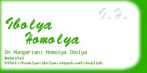 ibolya homolya business card